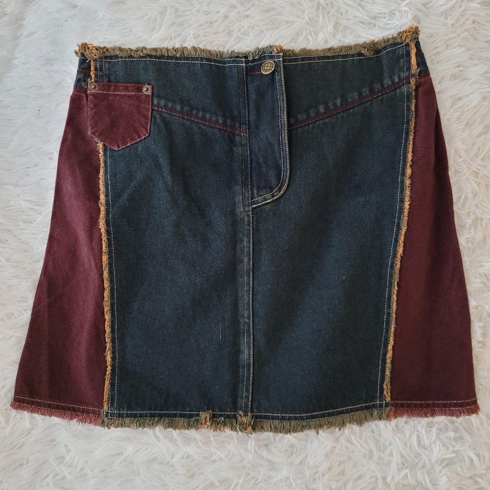 100% Cotton Patchwork Skirt size 29